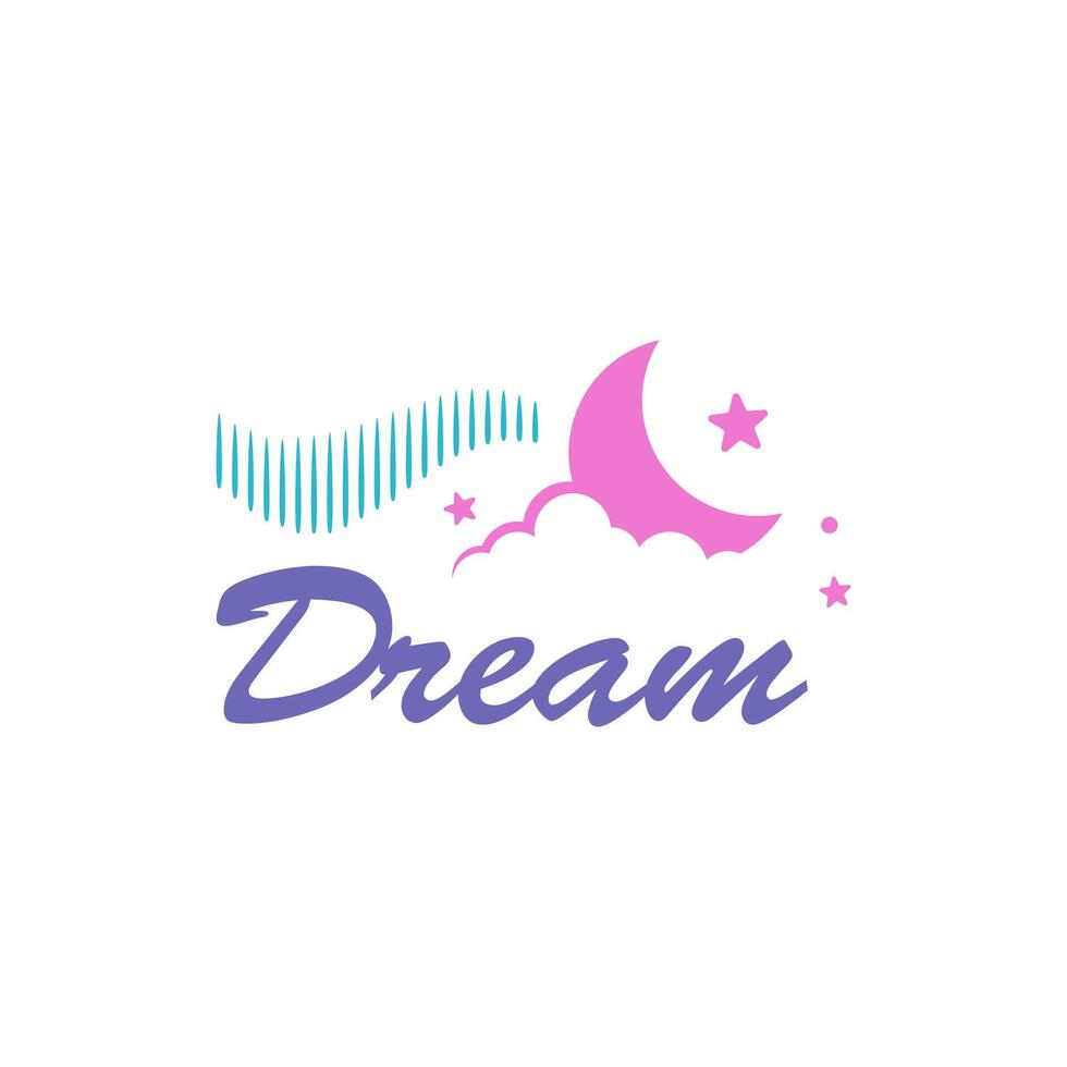 pink crescent moon vector