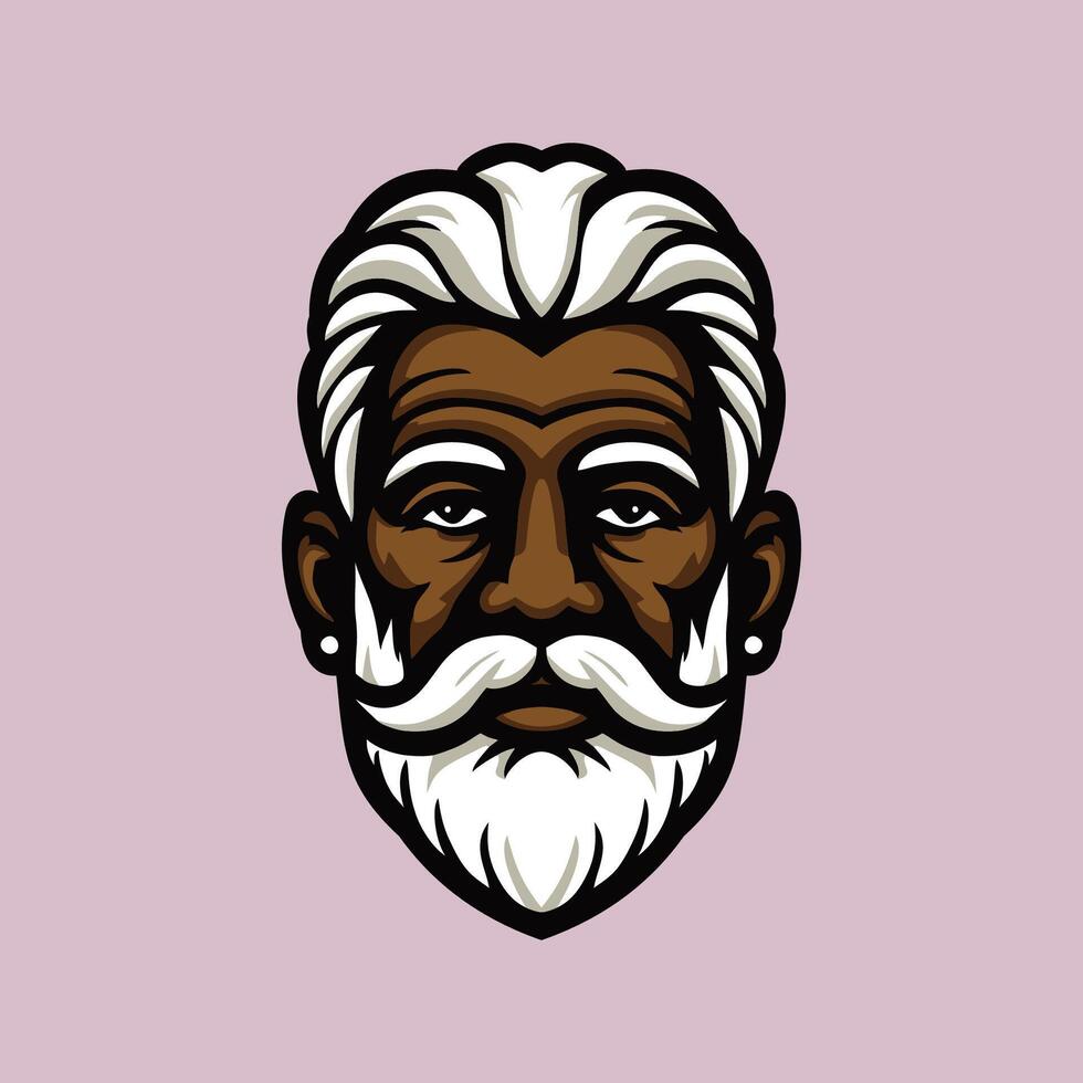 Old man logo mascot design art illustration vector
