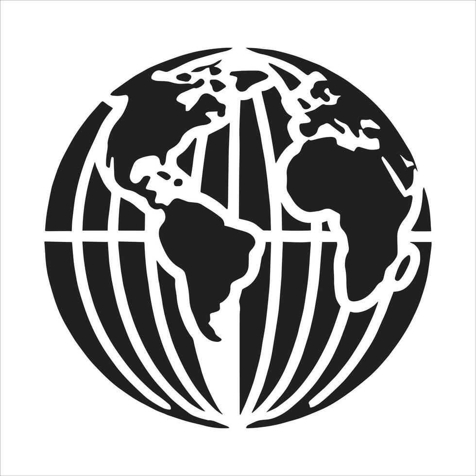 The earth globe icon illustration vector
