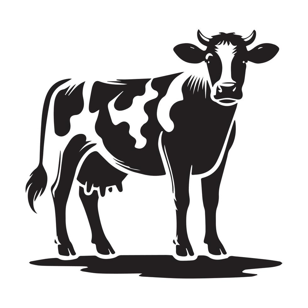 Classic Cow Silhouette Design vector