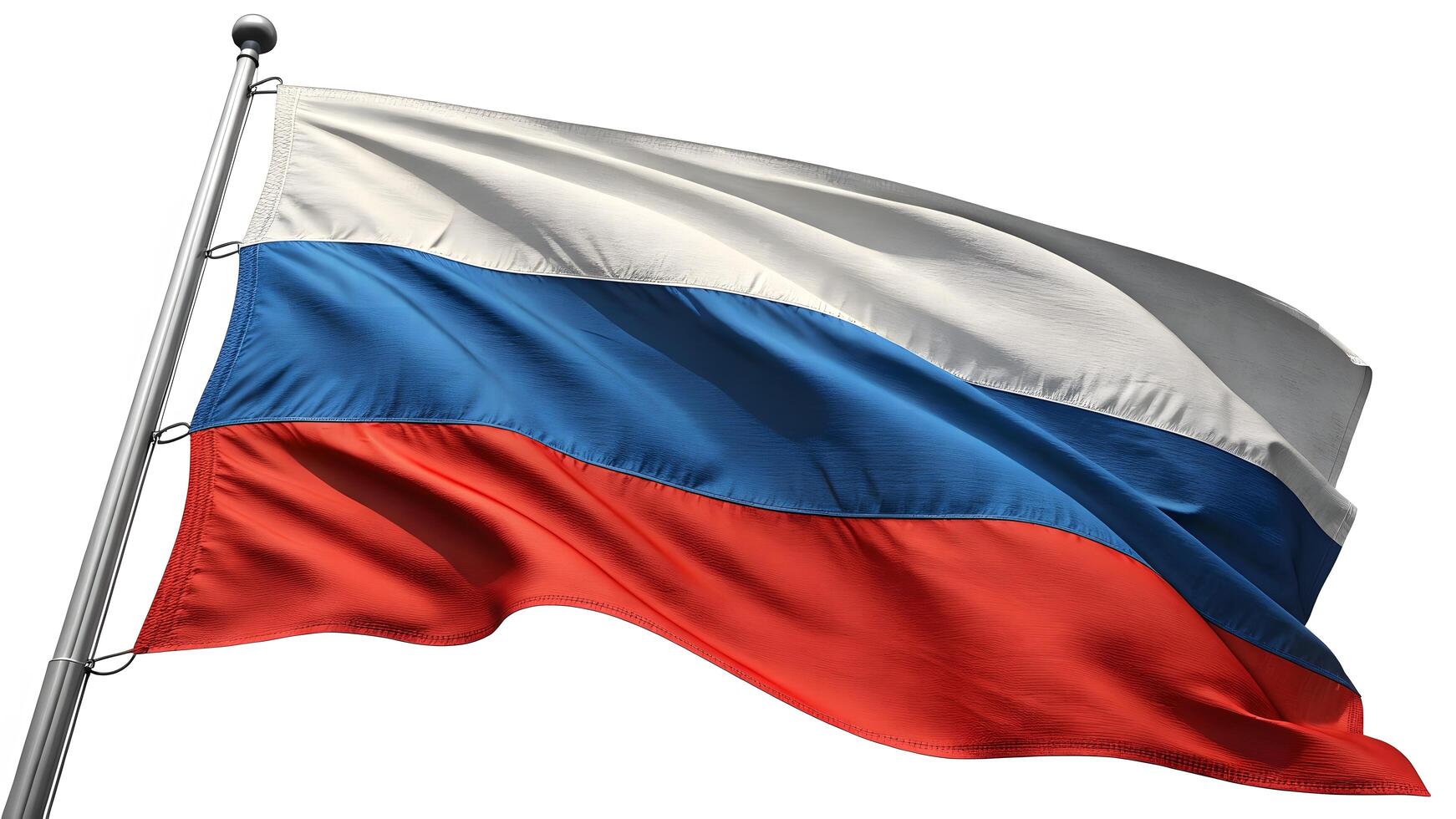 the russian flag is flying in the wind photo