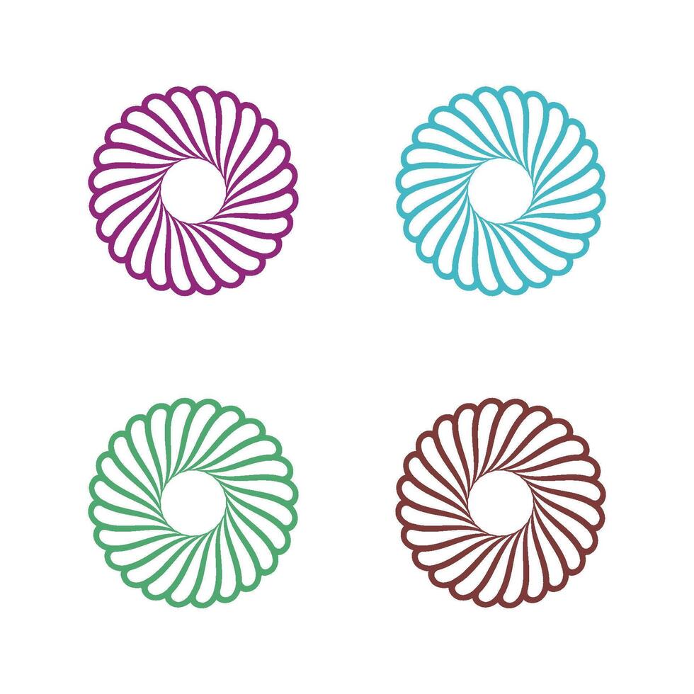 Set Ornamental Flower Logo Template Illustration Design. EPS 10. vector