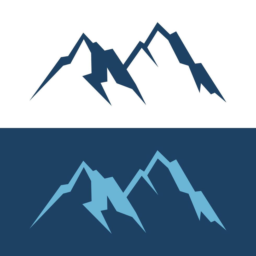 Set Peak Mountain logo template Illustration Design. EPS 10. vector