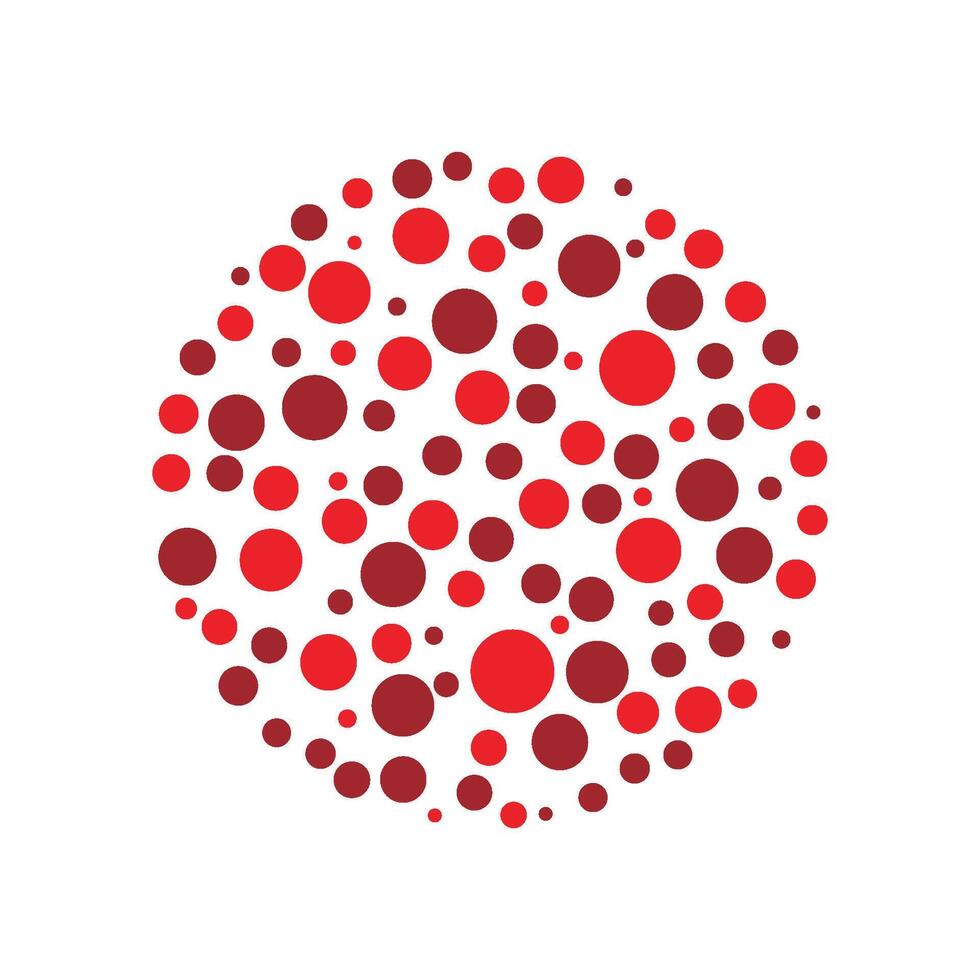 Red Dots Circle Shape Logo Template Illustration Design. EPS 10. vector