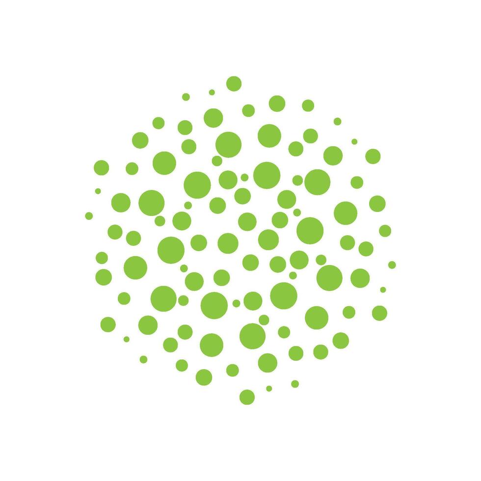Abstract Green Dots Spread Logo Template Illustration Design. EPS 10. vector