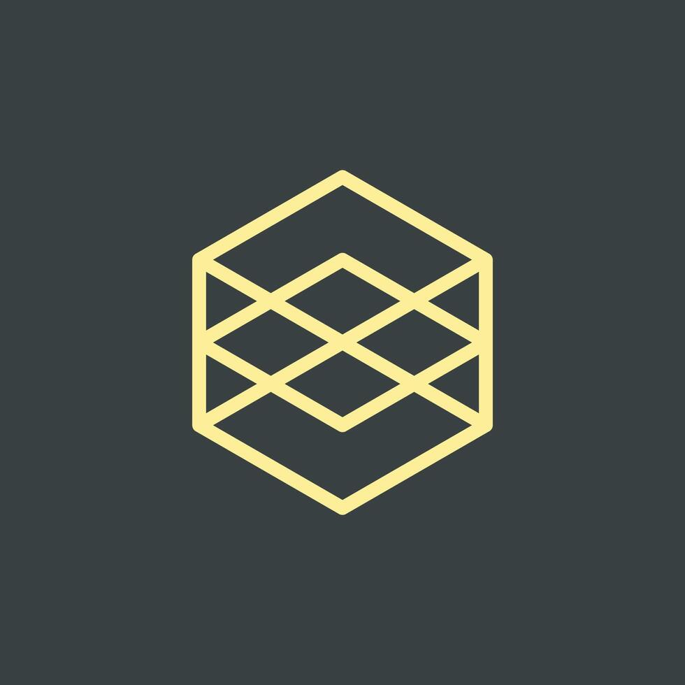 Abstract Hexagon Line Logo Template Illustration Design. EPS 10. vector