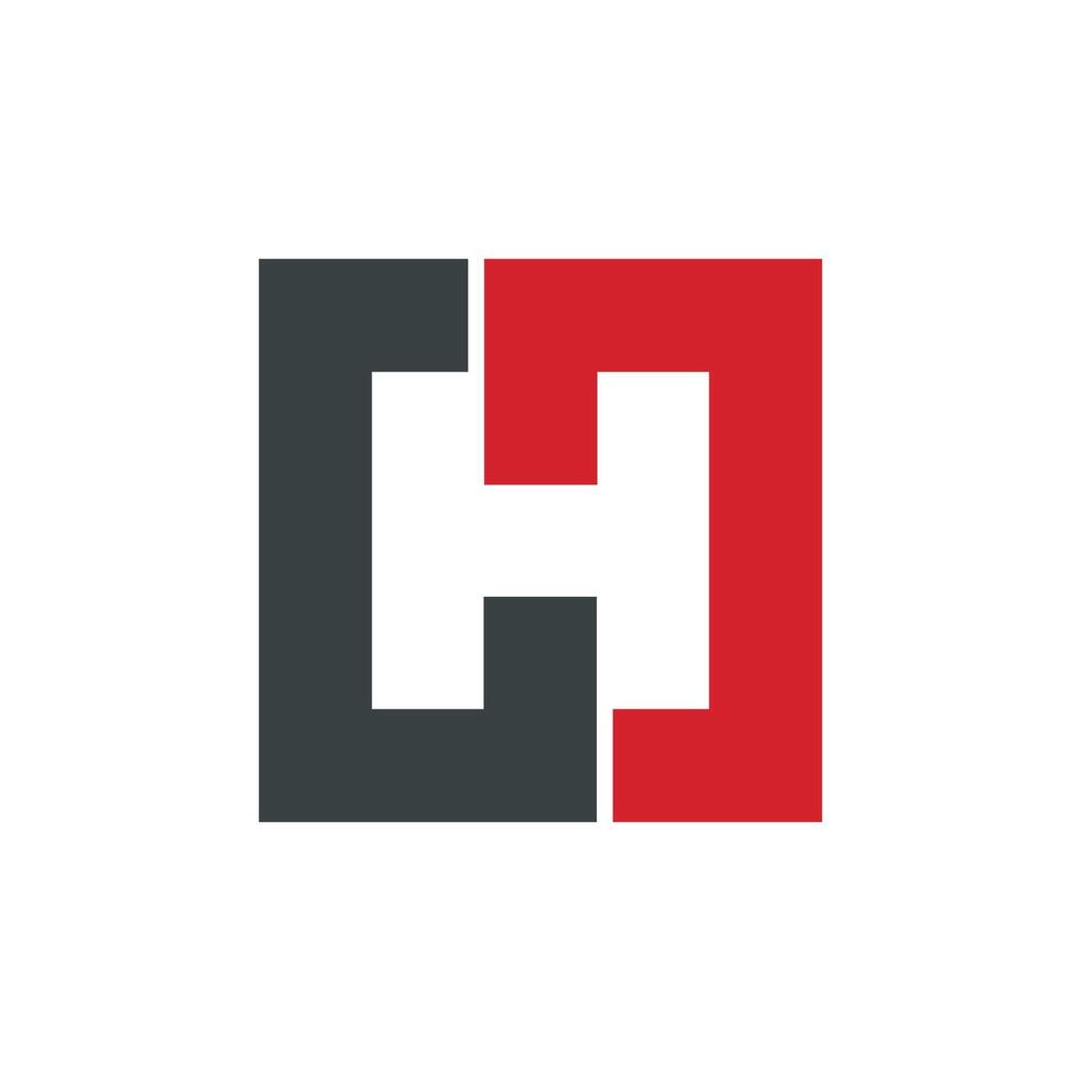Square H Letter Logo Template Illustration Design. EPS 10. vector