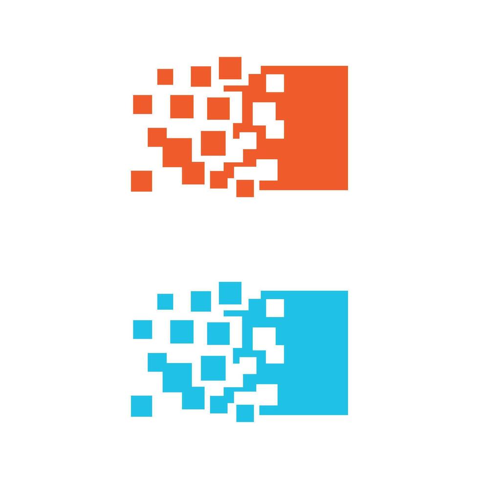 Square Pixel Spread Logo Template Illustration Design Illustration Design. EPS 10. vector
