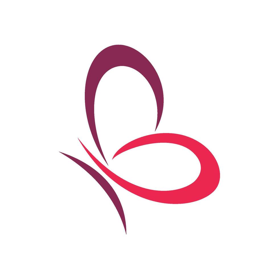 Abstract Butterfly Swoosh Logo Template Illustration Design. EPS 10. vector