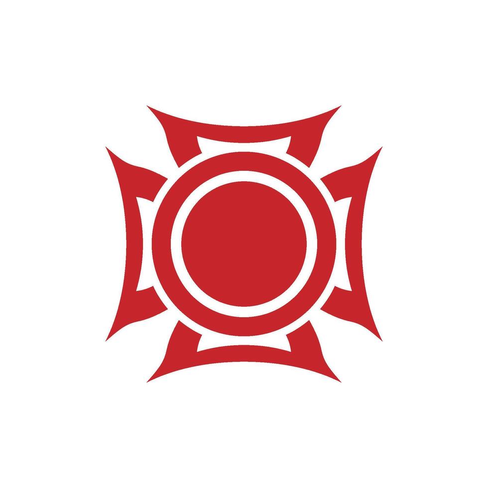 Red Ribbon Shield Logo Template Illustration Design Illustration Design. EPS 10. vector
