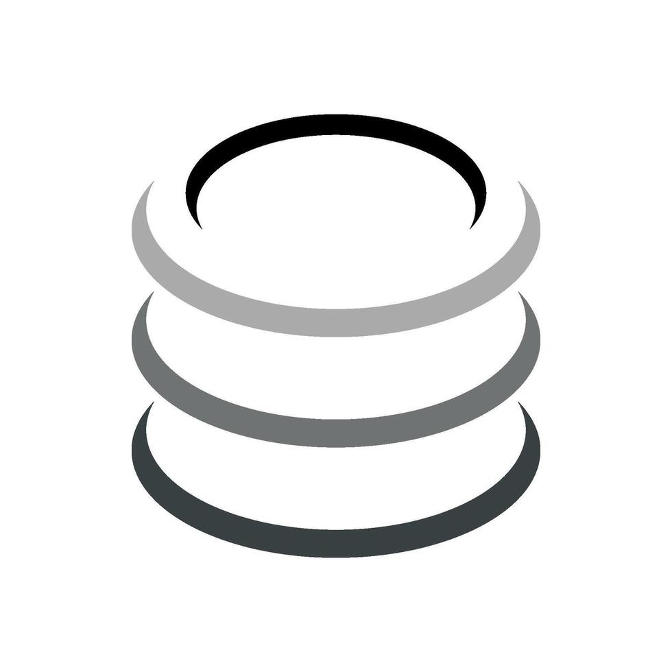 Grey Circle Swoosh Logo Template Illustration Design. EPS 10. vector