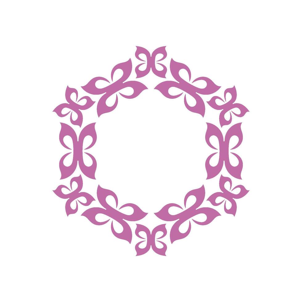 Purple Decorative Border Logo Template Illustration Design vector