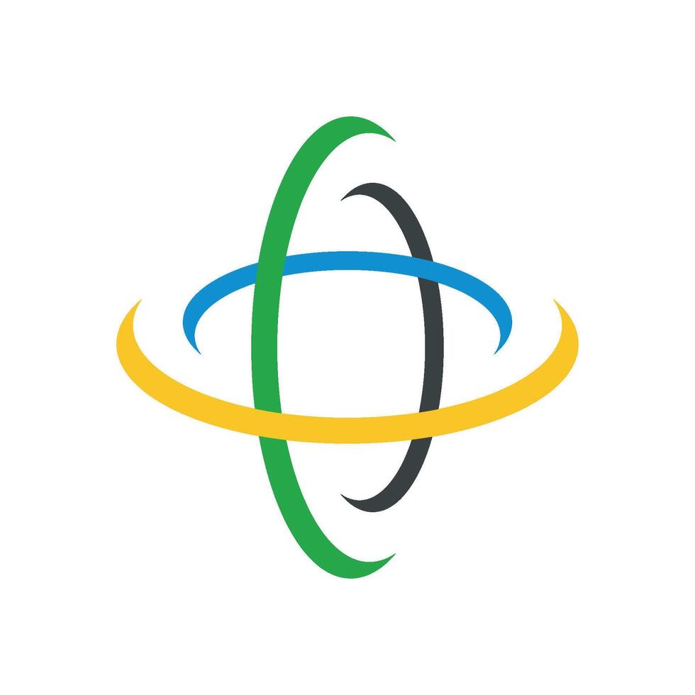 Colorful Ring Swoosh Logo Template Illustration Design. EPS 10. vector