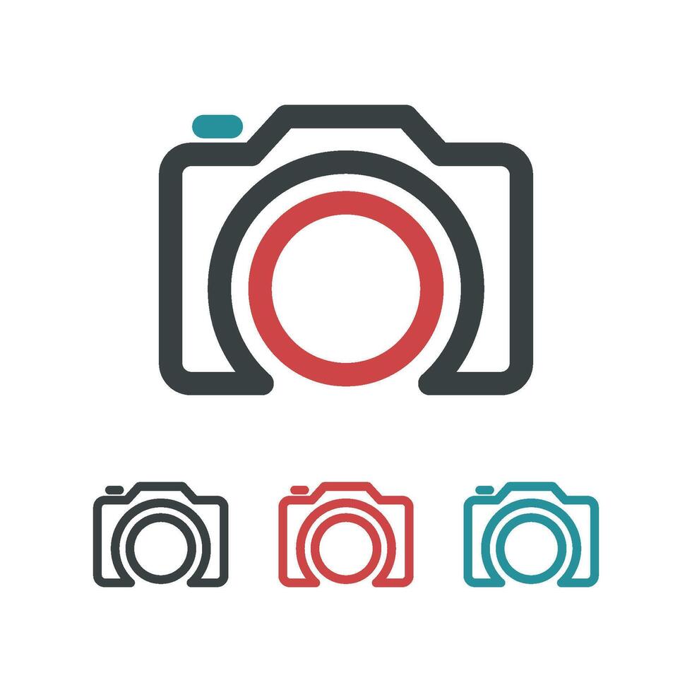 Set Camera icon Logo Template Illustration Design. EPS 10. vector