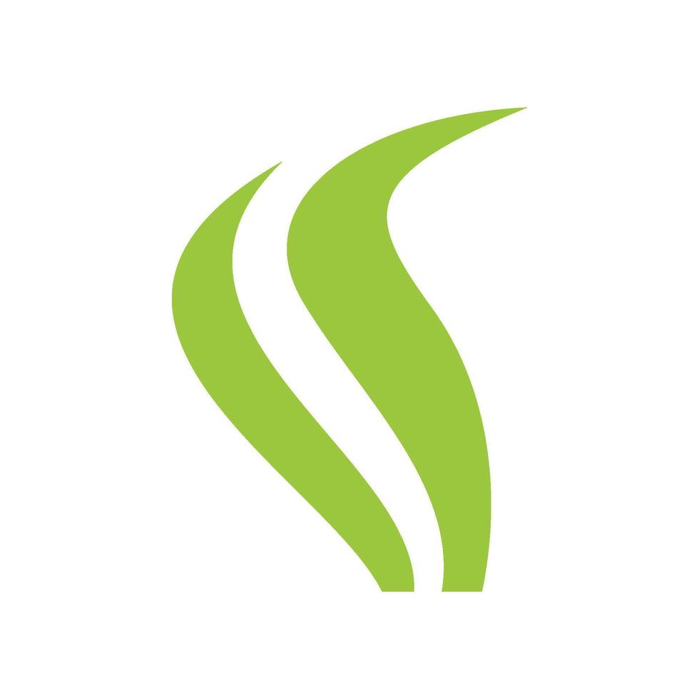 Green Wave Ornamental Logo Template Illustration Design. EPS 10. vector