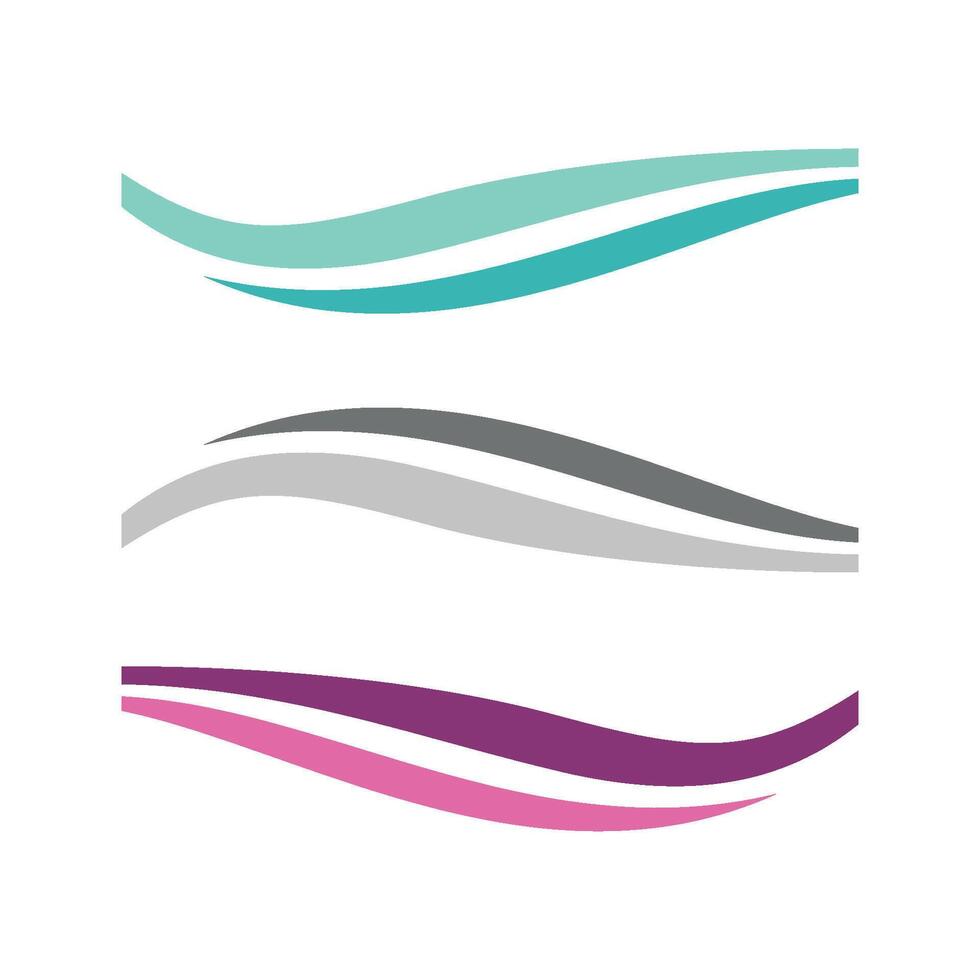 Set Swoosh Wave Logo Template Illustration Design. EPS 10. vector