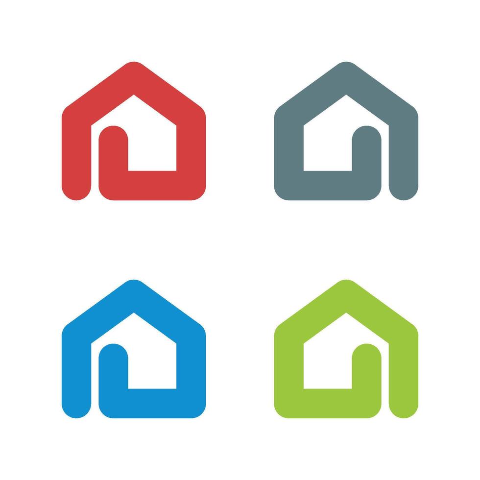 Paper Clip Home Logo Template Illustration Design. EPS 10. vector