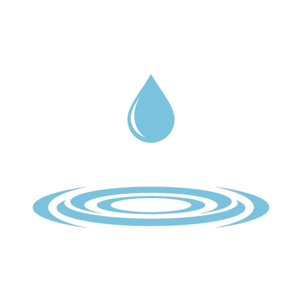 Blue Drop Water and Whirlpool Logo Template Illustration Design. EPS 10. vector
