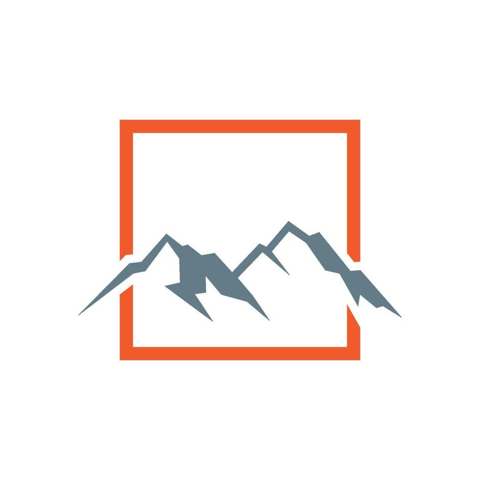 Mountain in Square logo template Illustration Design. EPS 10. vector