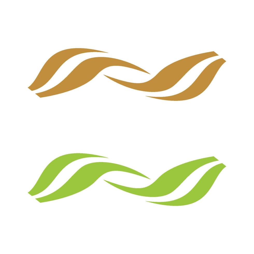 Abstract Green Wave Ornamental Logo Template Illustration Design. EPS 10. vector