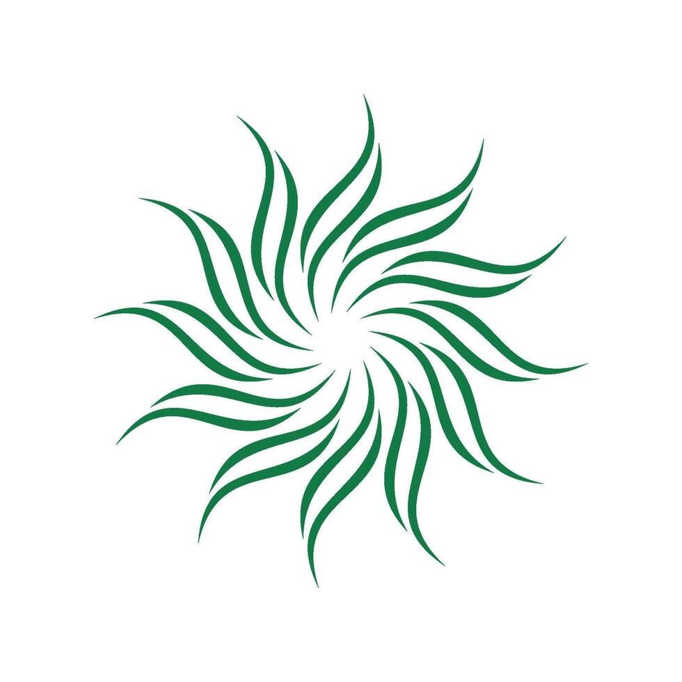 Green Ornamental Flower Logo Template Illustration Design. EPS 10. vector