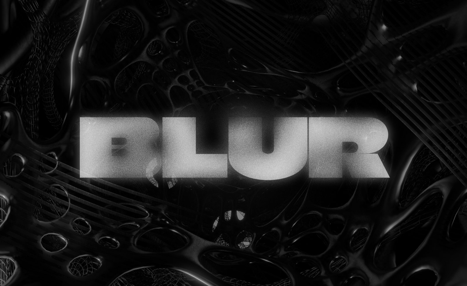 Black Blur Text Effect psd