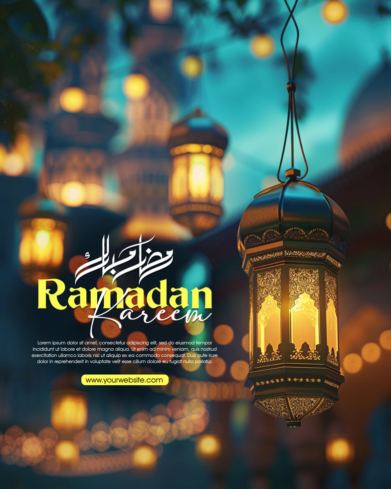 Ramadan Kareem Social Media Post Design Template psd
