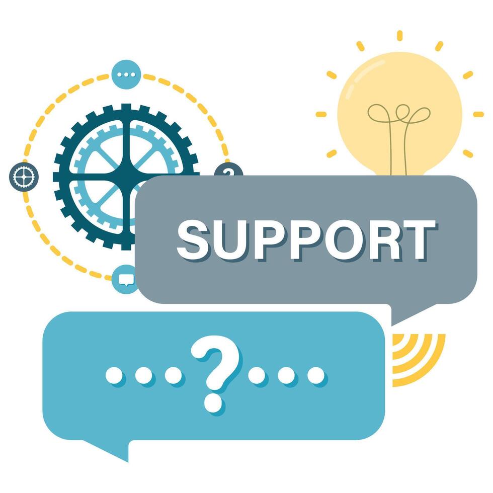 chat support, customer service illustration vector