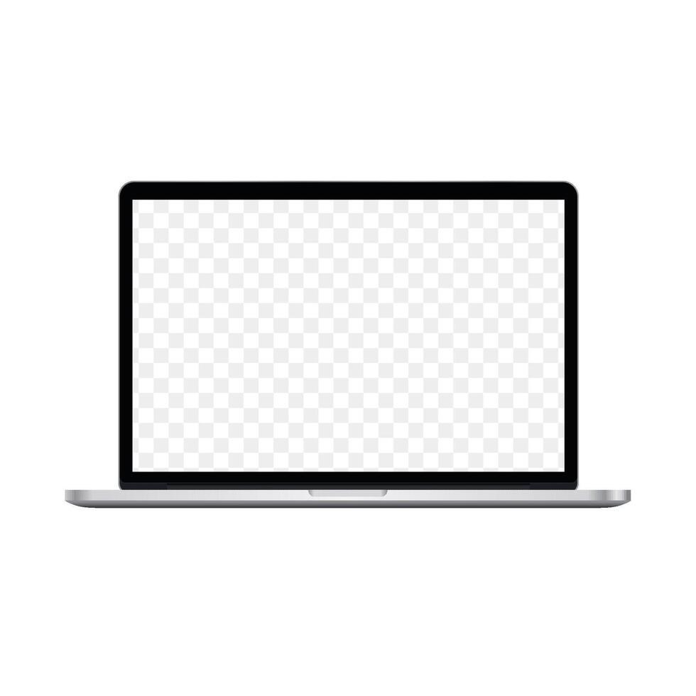 Laptop Computer Mockup. Notebook PC realistic illustration vector