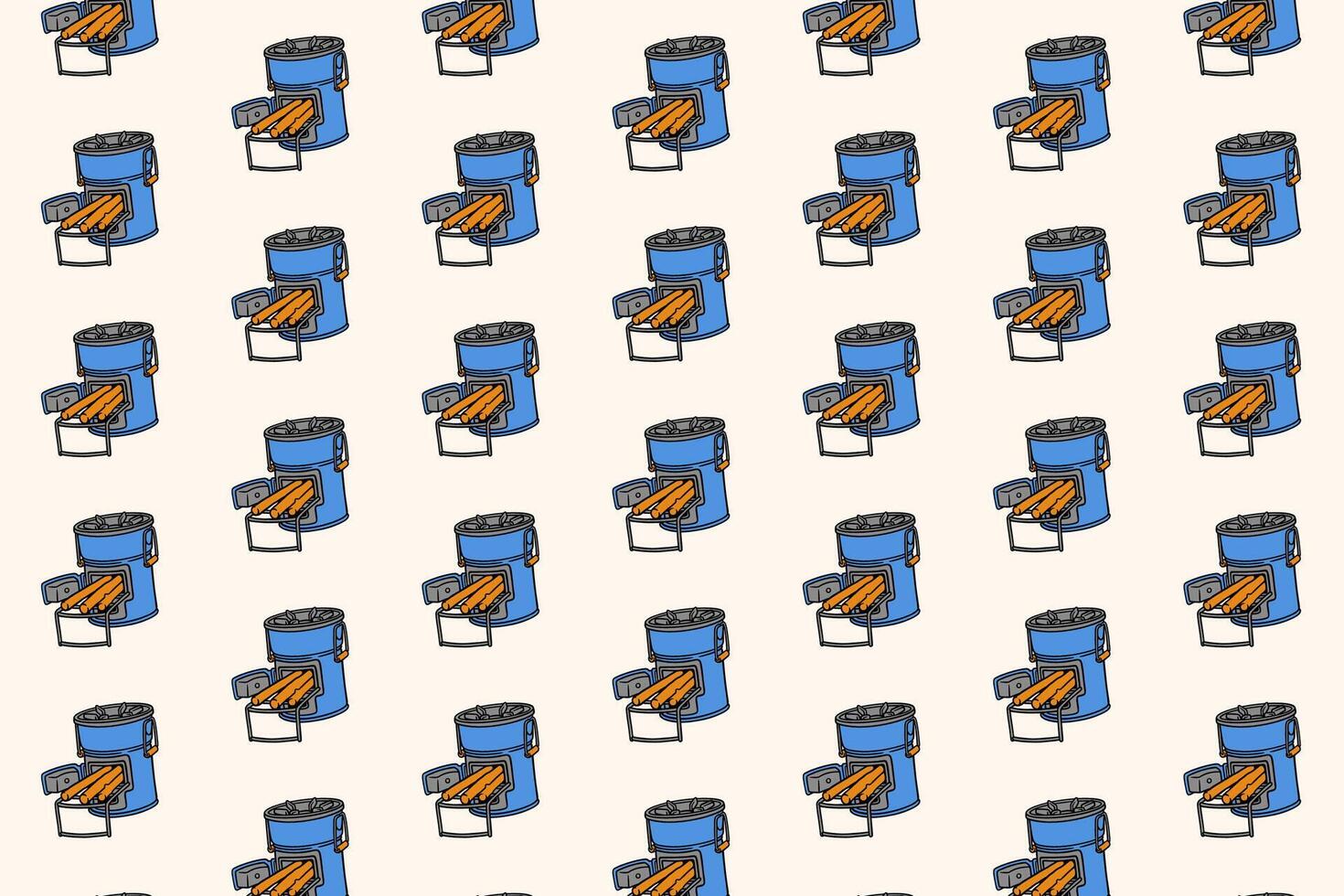 furnace portable with firewood colorful pattern on white background. doodle camping stove with cord wood seamless pattern background. fireplace oven seamless pattern for camping adventure merchandise vector
