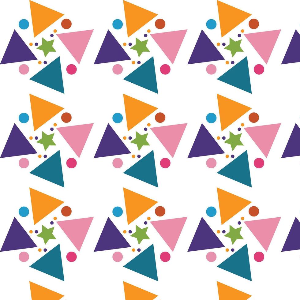 Colorful Geometric Triangle Pattern vector