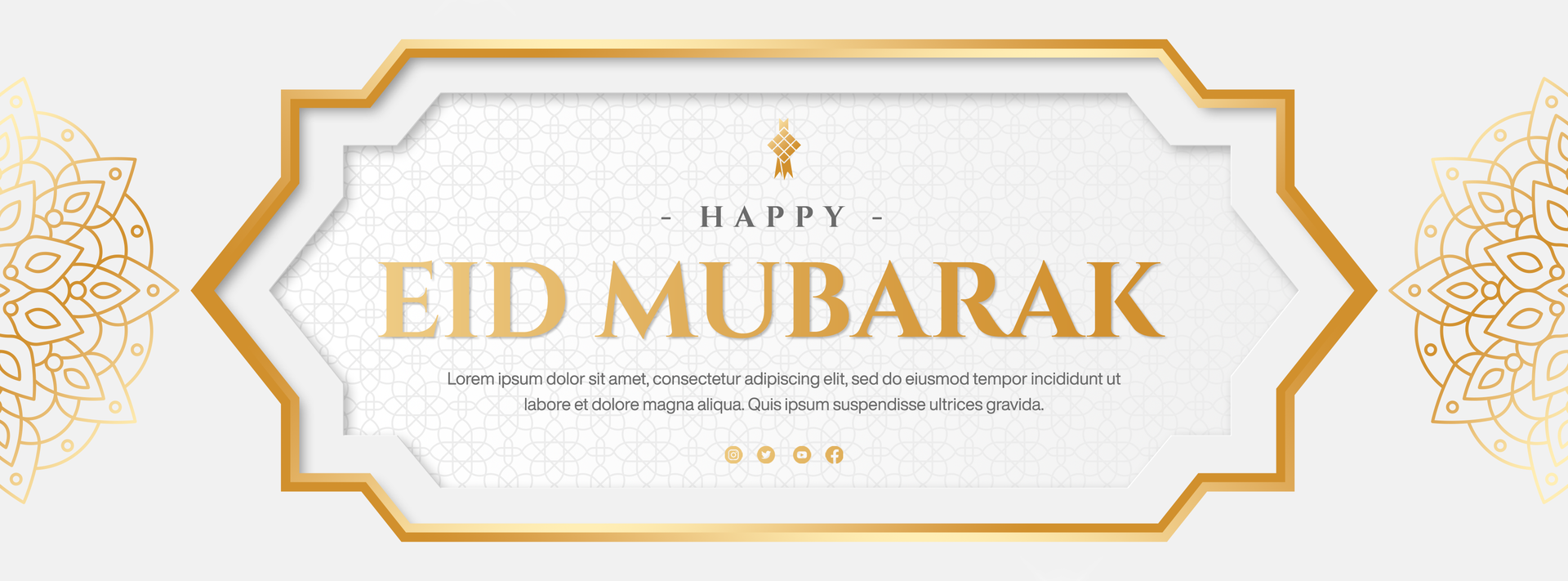 Ramadan kareem social media cover template design with islamic mandala psd