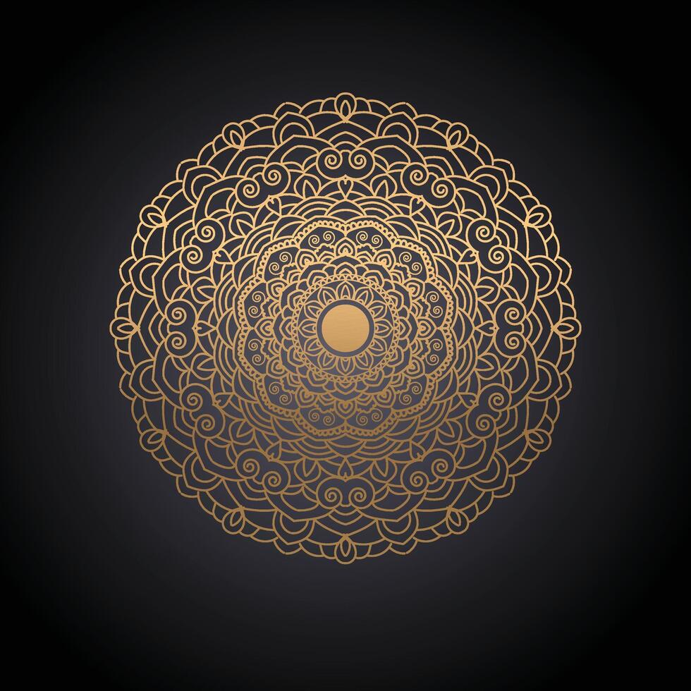 Luxury Gold Mandala Art vector
