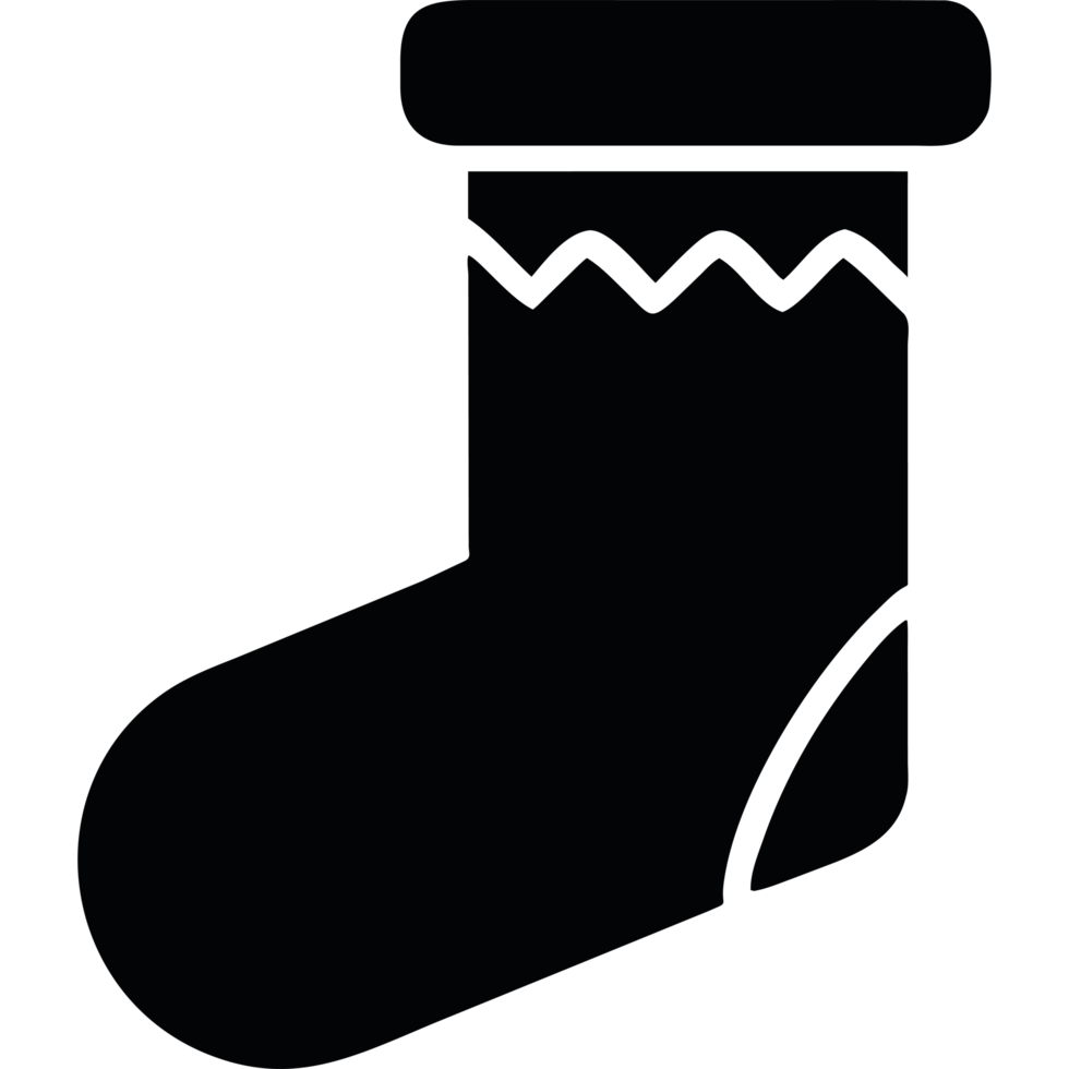 black christmas sock icon png