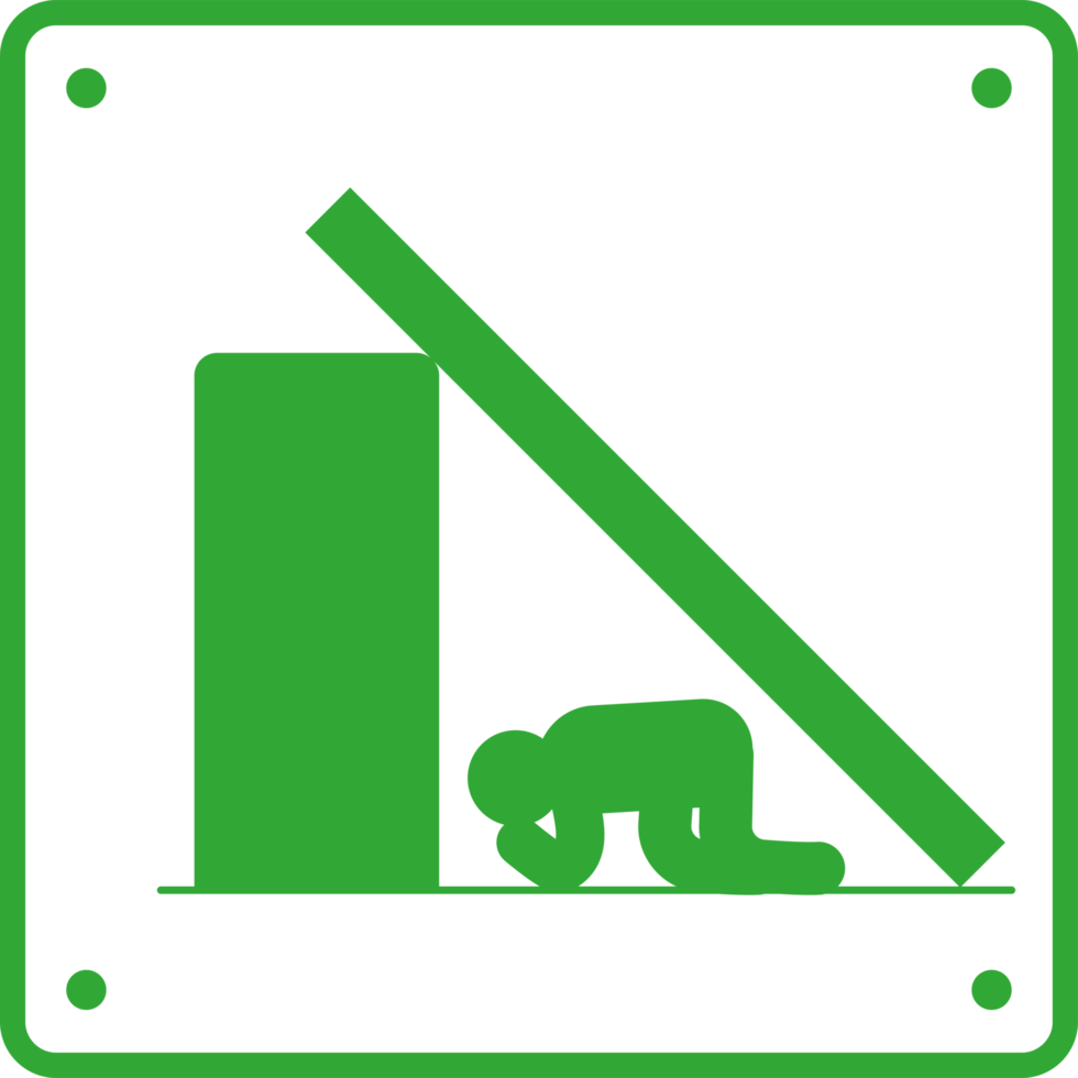 earthquake icon signal of crouch under isolated png