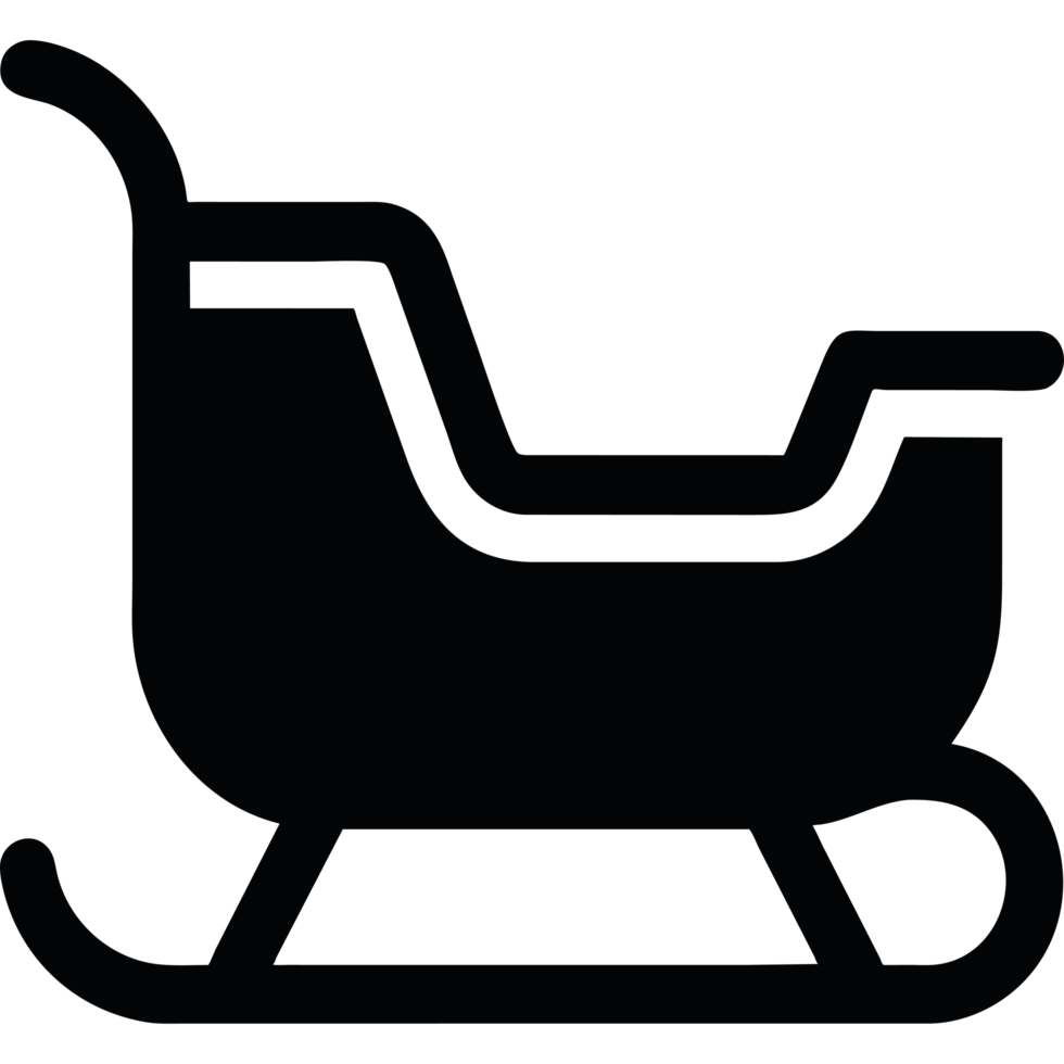 santa sleigh icon isolated png