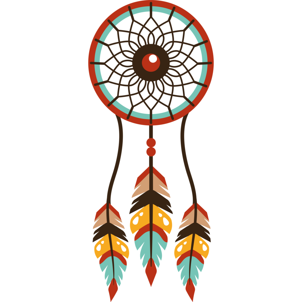 tribal dream catcher with feathers png