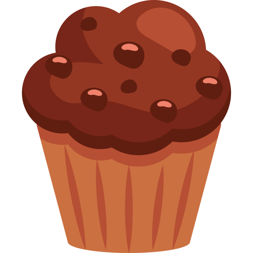 chocolate cupcake with chocolate frosting png