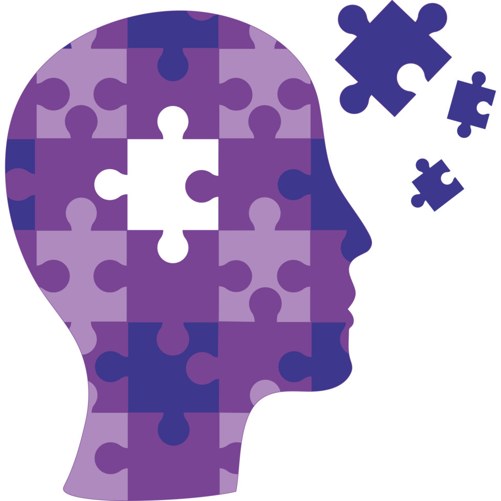 alzheimer day brain and purple puzzles png