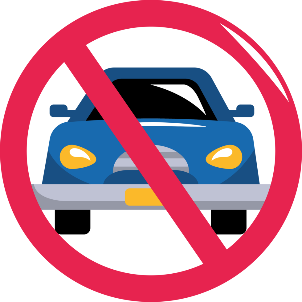 car free day traffic sign png