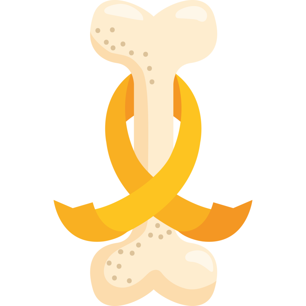 sarcoma day bone with ribbon png