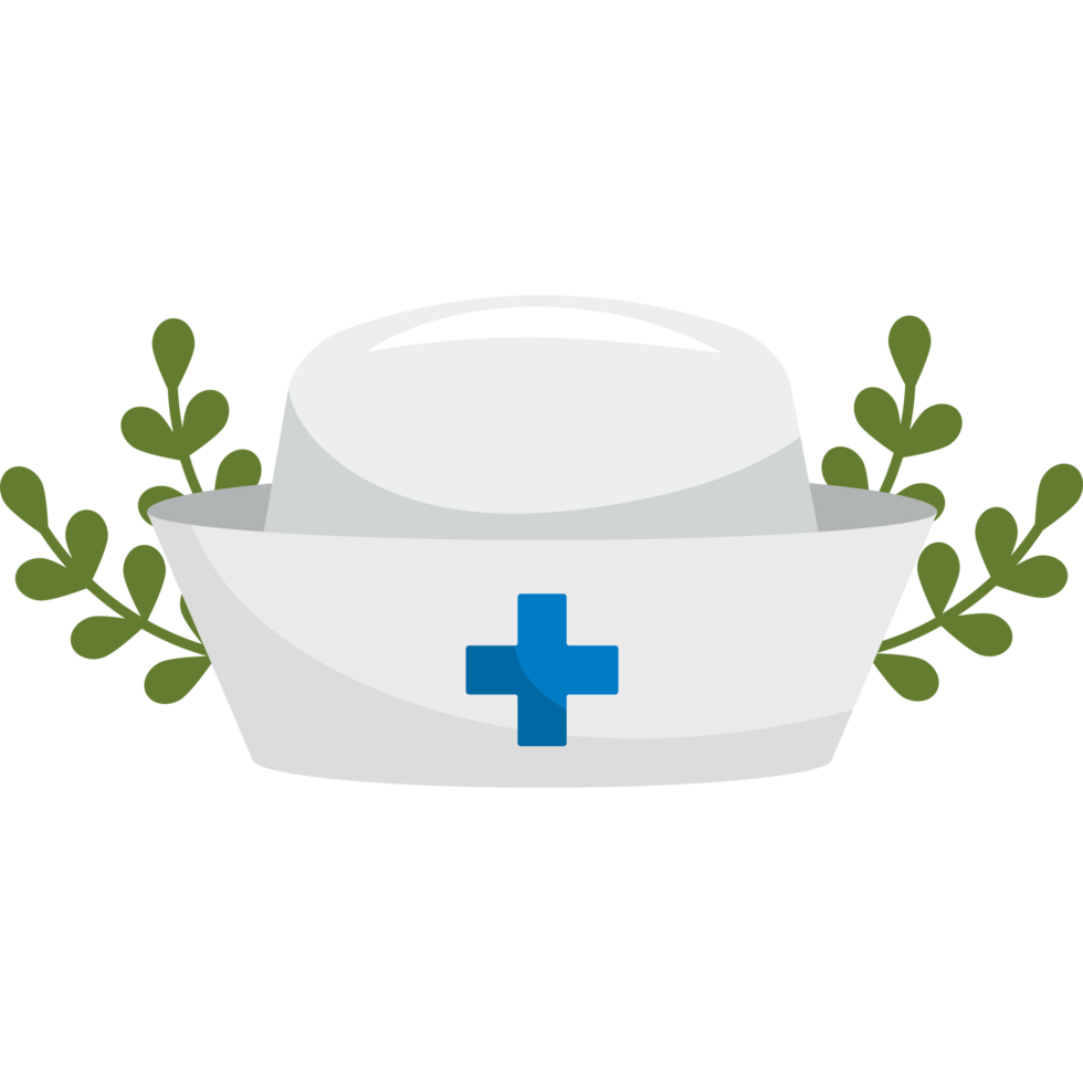 nurse cap with blue cross png