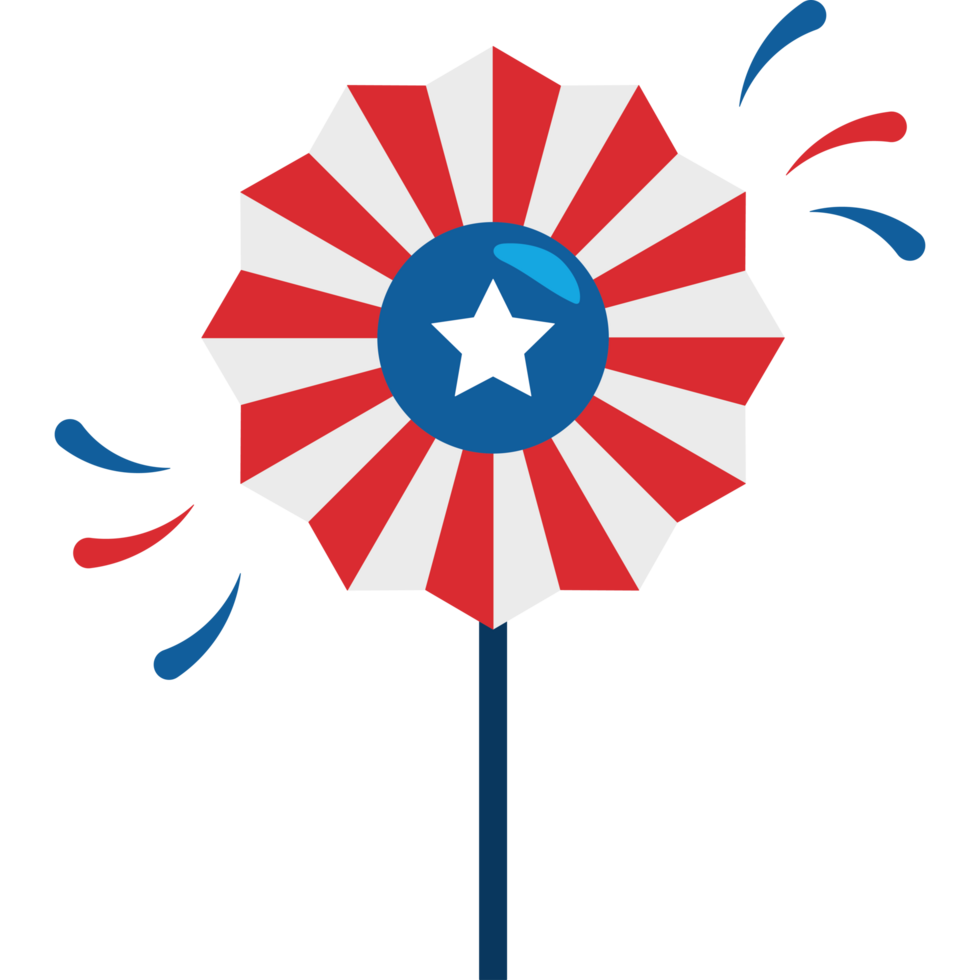 pinwheel toy with usa flag color png