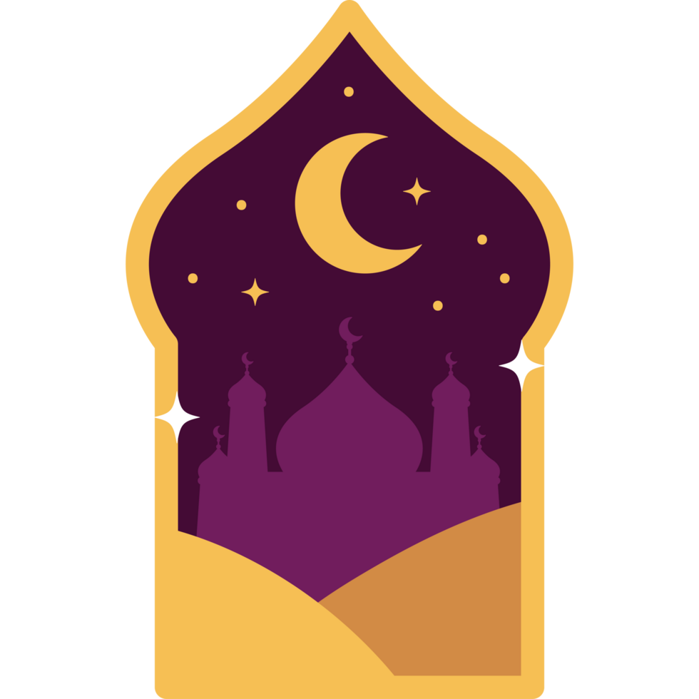 arabian frame night and mosque png