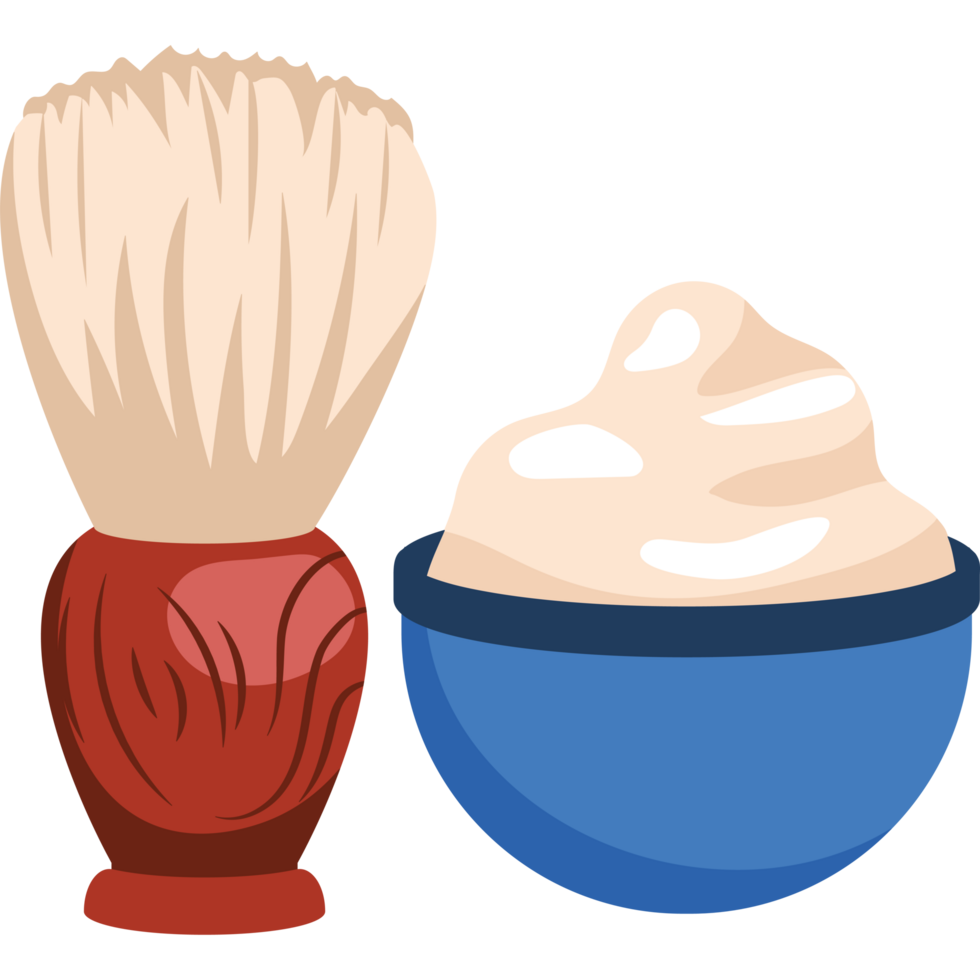shaving brush with foam barber png