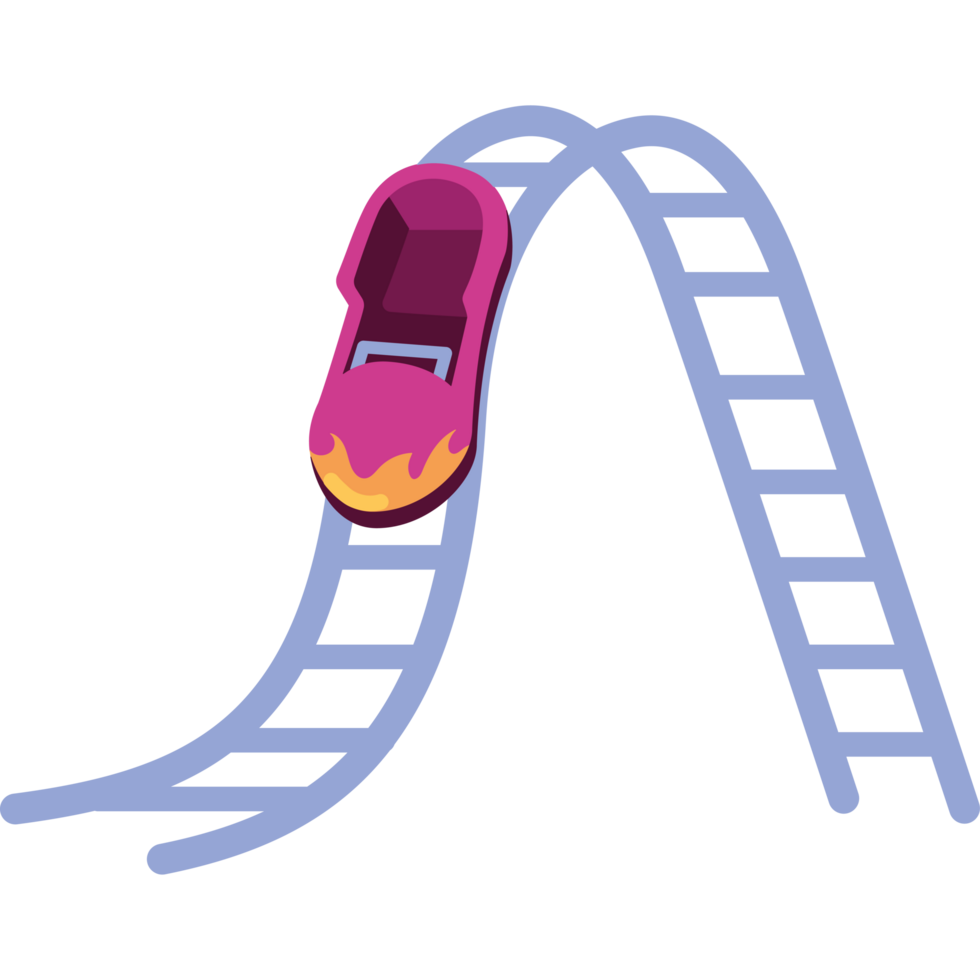 roller coaster ride cartoon png