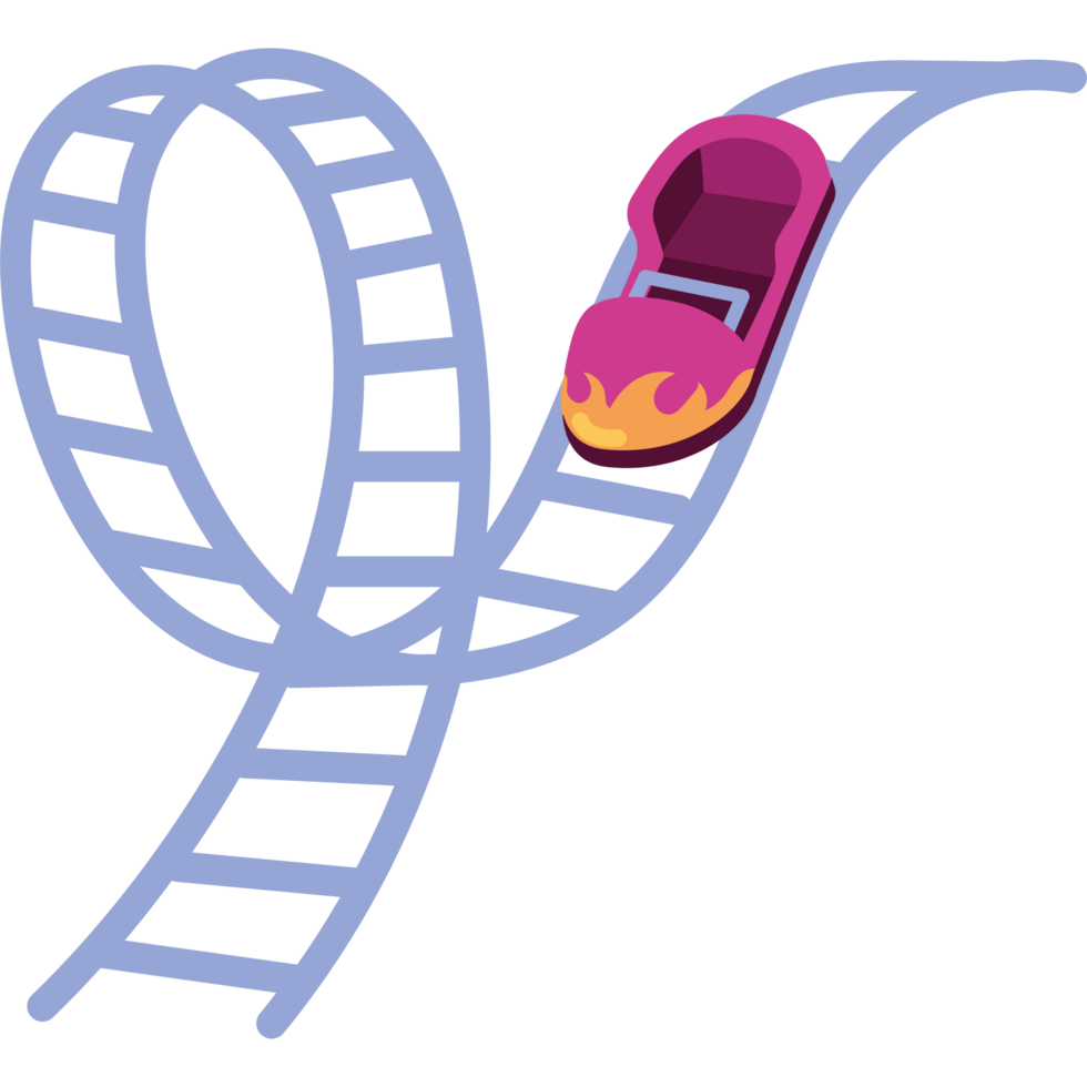 roller coaster in amusement park png