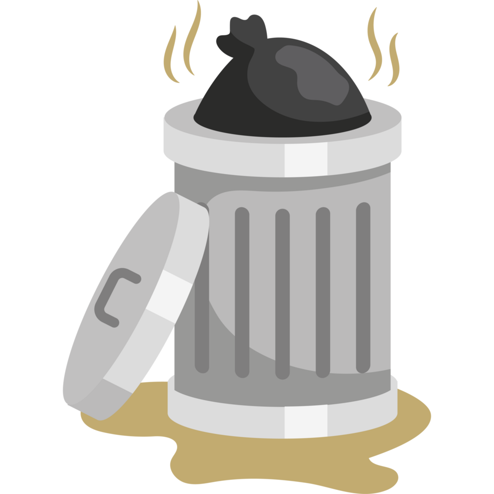 trash can with waste mosquito breeding ground png