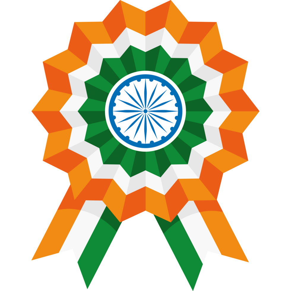 indian flag ribbon badge png
