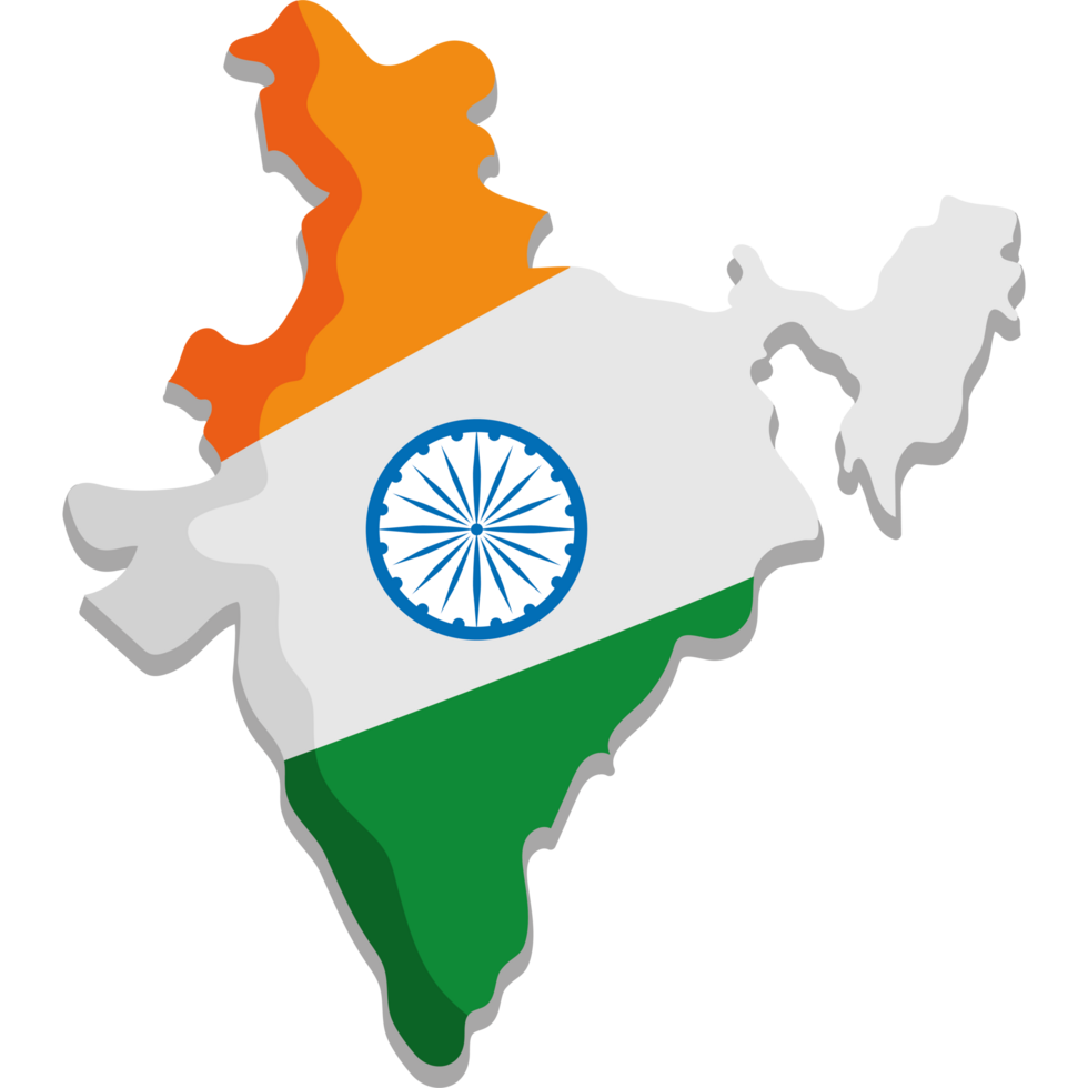 india map and flag independence day png